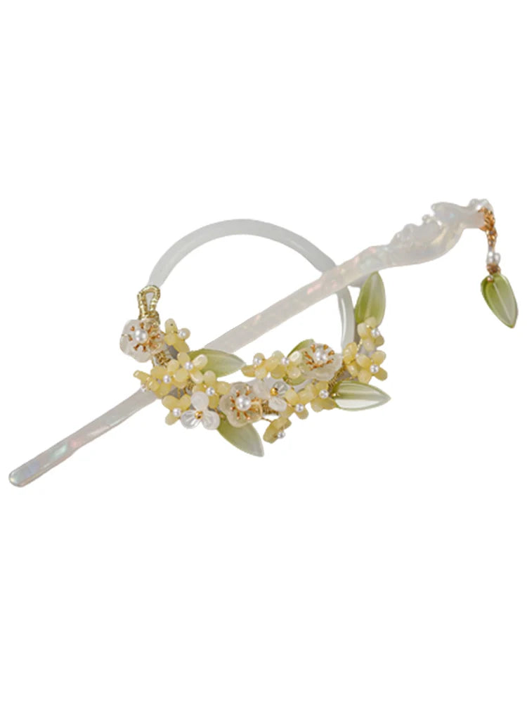 Back Hair Pin: Snow Lotus