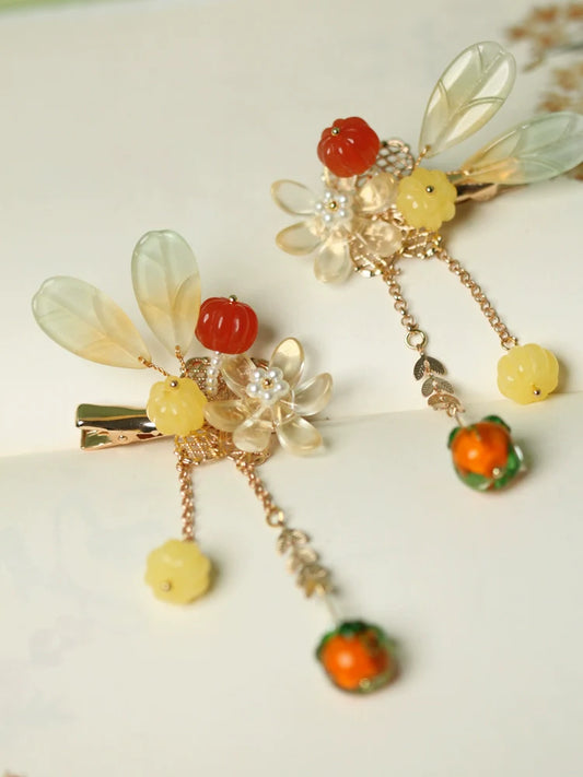 Hair Clip: Autumn Fruits
