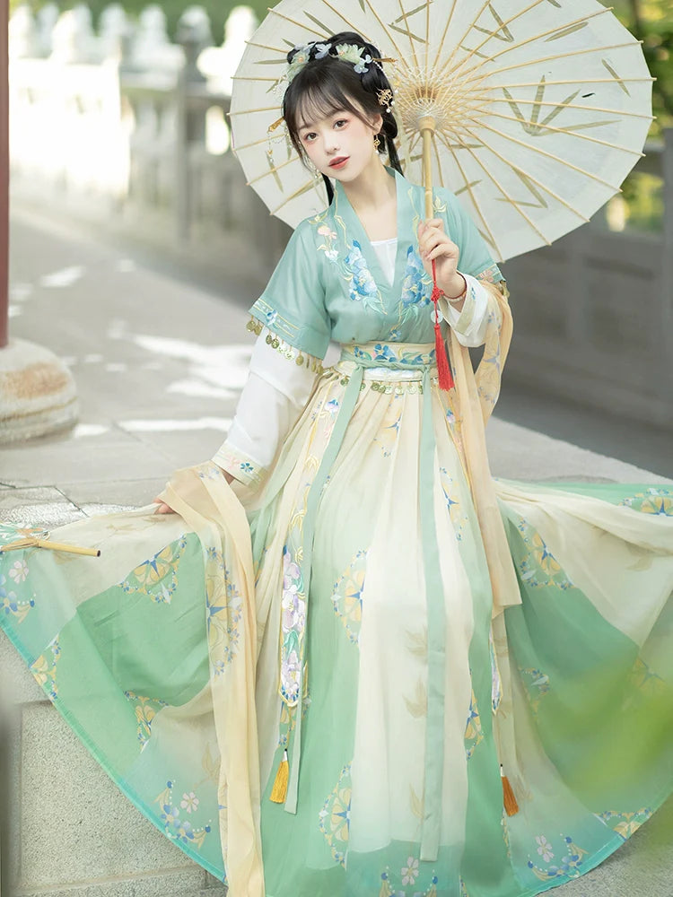 Belling Flower 拂铃花 - Tang Dynasty Style Beizi Qiyao Ruqun