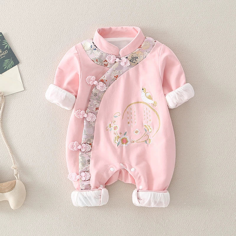 Anne - Cheongsam Style Baby Onesies for Girls