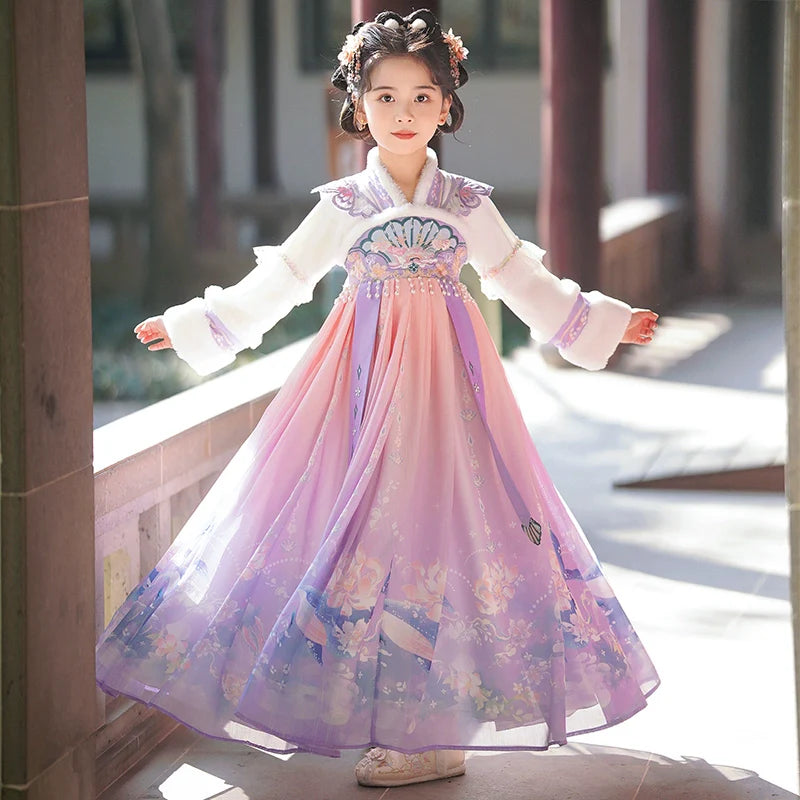 Anya - Winter Hanfu Dress, Princess Costume for Girls
