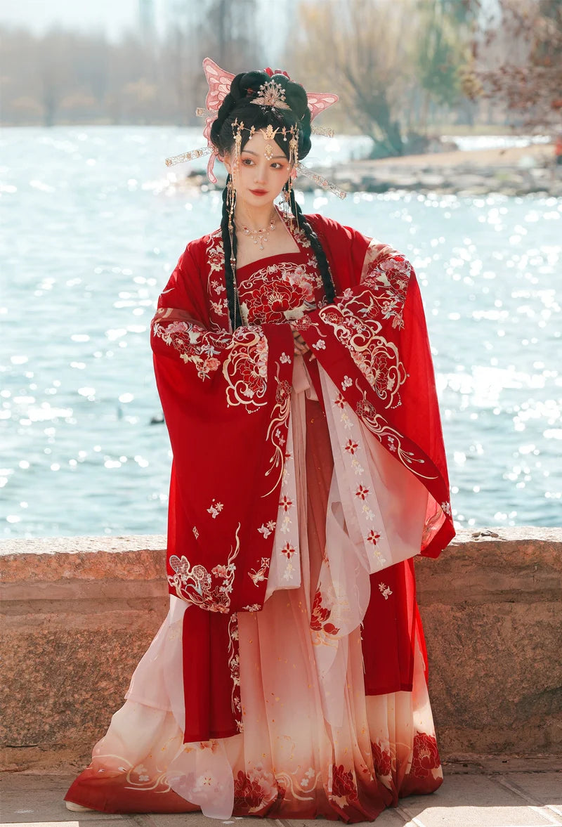 Peony Flower God - Tang Dynasty Style Hanfu Dress Heziqun