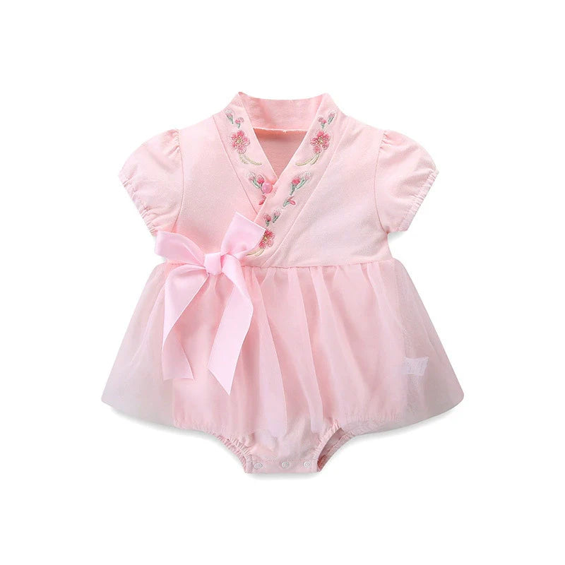 Amelia - Hanfu Style Summer Baby Onesies for Girls