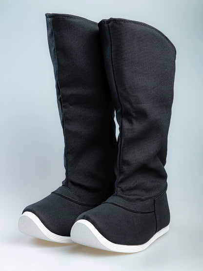 Plain Black – Chinese Style Hanfu Boots for Men & Women