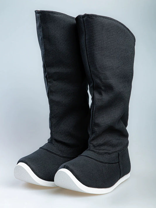 Plain Black – Chinese Style Hanfu Boots for Men & Women