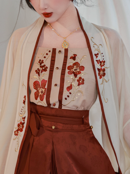 Scarlet Lamp 赤玉盏 - New Chinese Style Song Dynasty Hanfu (Preorder)