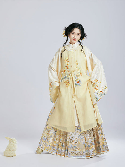 Zhiqiu 知秋 - Robe & Mamianqun Ming Dynasty Hanfu Set