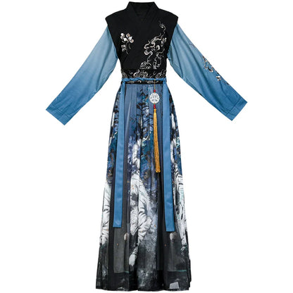 Wei Jin Wuxia Style Qiyao Ruqun - White Tiger 瑶光白虎