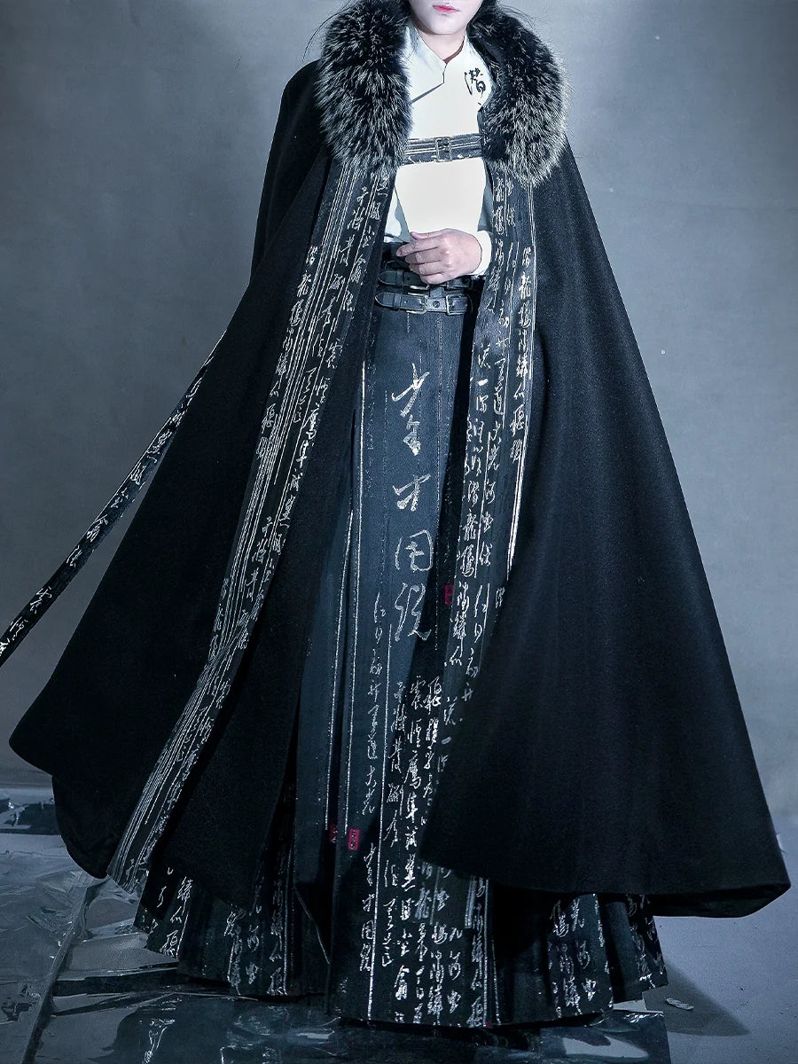 Calligraphy Woolen Weaving Cloak