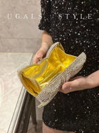 Rhinestone 3D Bow Sparkling Evening Clutch Bag