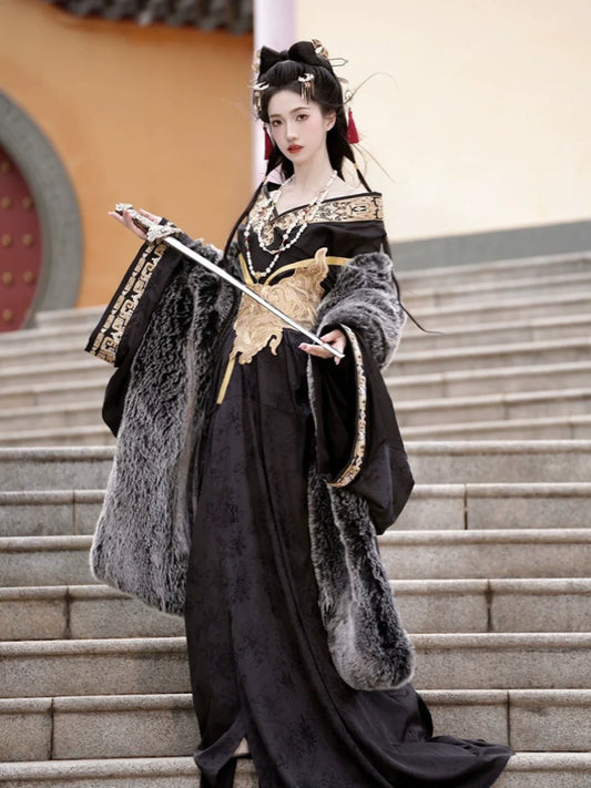 Arctic Fox - Warring States and Han Dynasty Straight Hem Robe