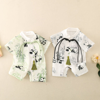 Climbing Panda - Chinese Style Baby Onesies