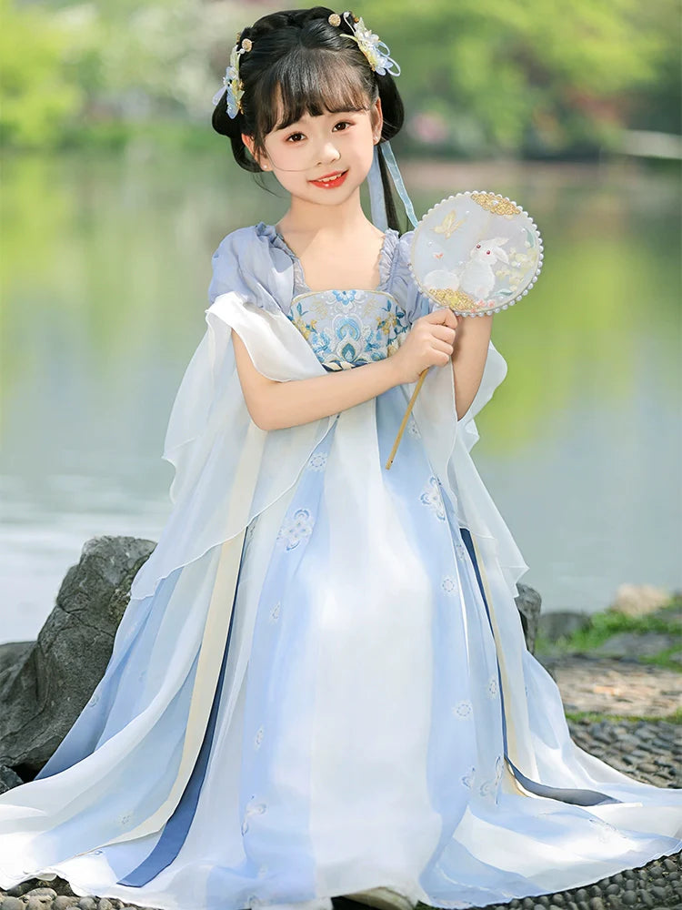 Sky - Tang Dynasty Hanfu Dress for Girls
