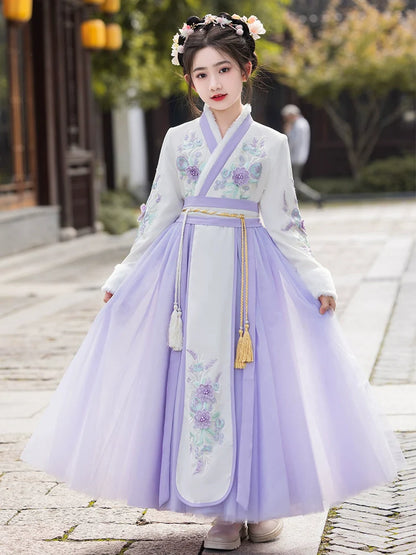Dreamica - Winter Hanfu Dress, Princess Costume for Girls