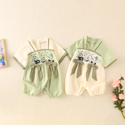 Panda Party - Chinese Hanfu Style Baby Onesies for Girls