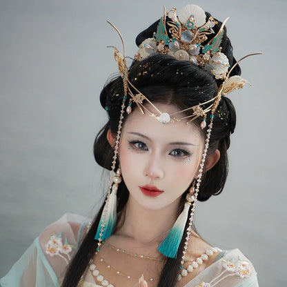 Hanfu Hair Accessories Set: Tidal Sea Spirit