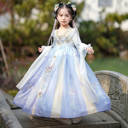 Butterfly - Tang Dynasty Hanfu Dress, Princess Costume for Girls