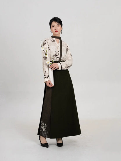 Fumei 赋梅 - V Neck New Chinese Style Song Dynasty Hanfu (Preorder)