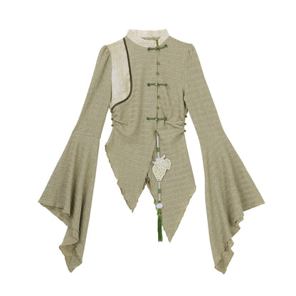 Qingti 青提 - New Chinese Style Modern Cheongsam Outfit