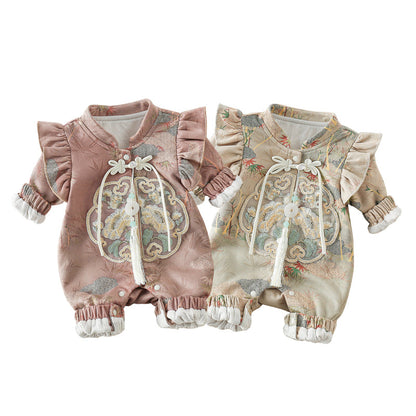 Rustic - Cheongsam Style Baby Onesies for Girls