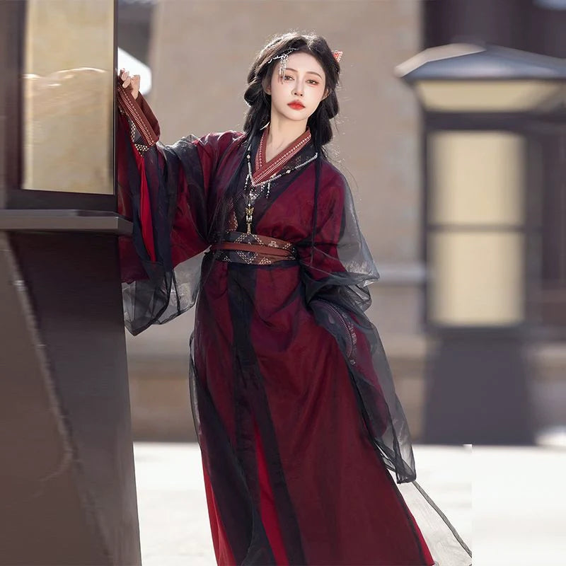 Cinnabar - Warring States and Han Dynasty Straight Hem Robe
