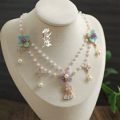 Hanfu Hair Accessories Set: Pond Fairy