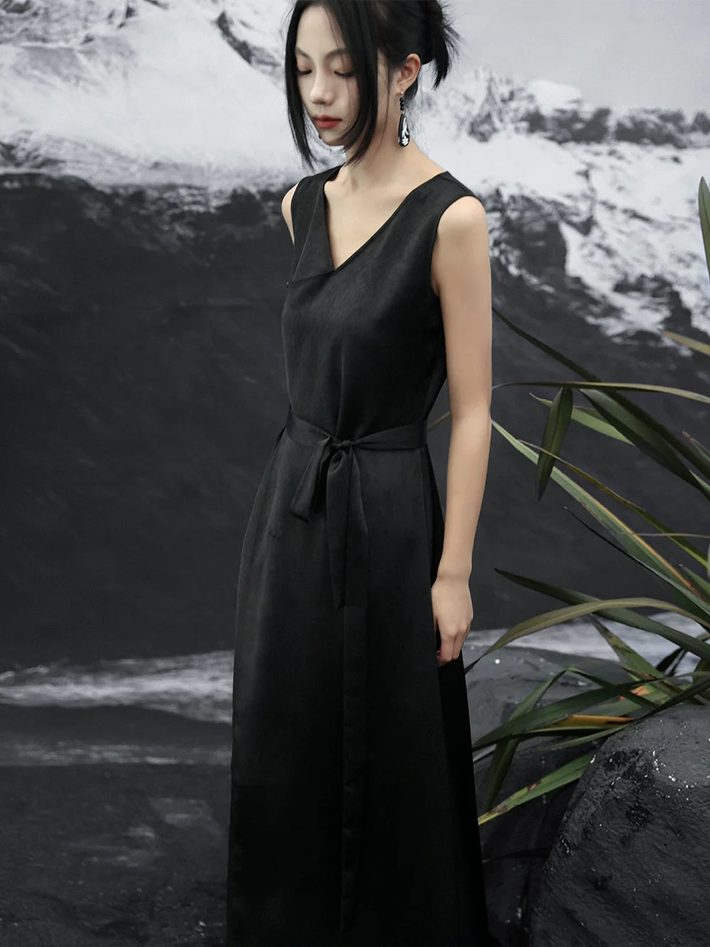 New Chinese Style Satin Dress: Twilight