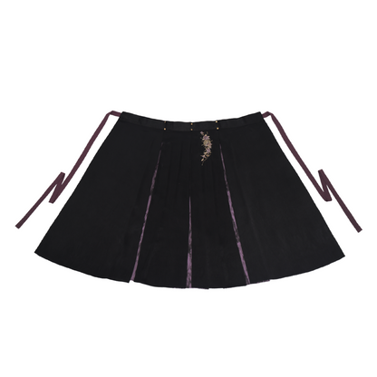 Night Earl 夜伯爵 - Dark Qi Lolita Black Lace Chinese Style Outfit (Preorder)