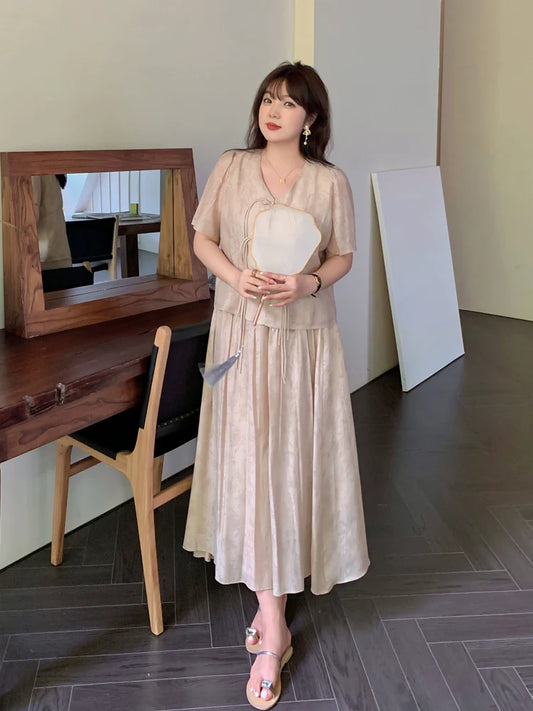 Deanne - New Chinese Style Cheongsam Matching Set