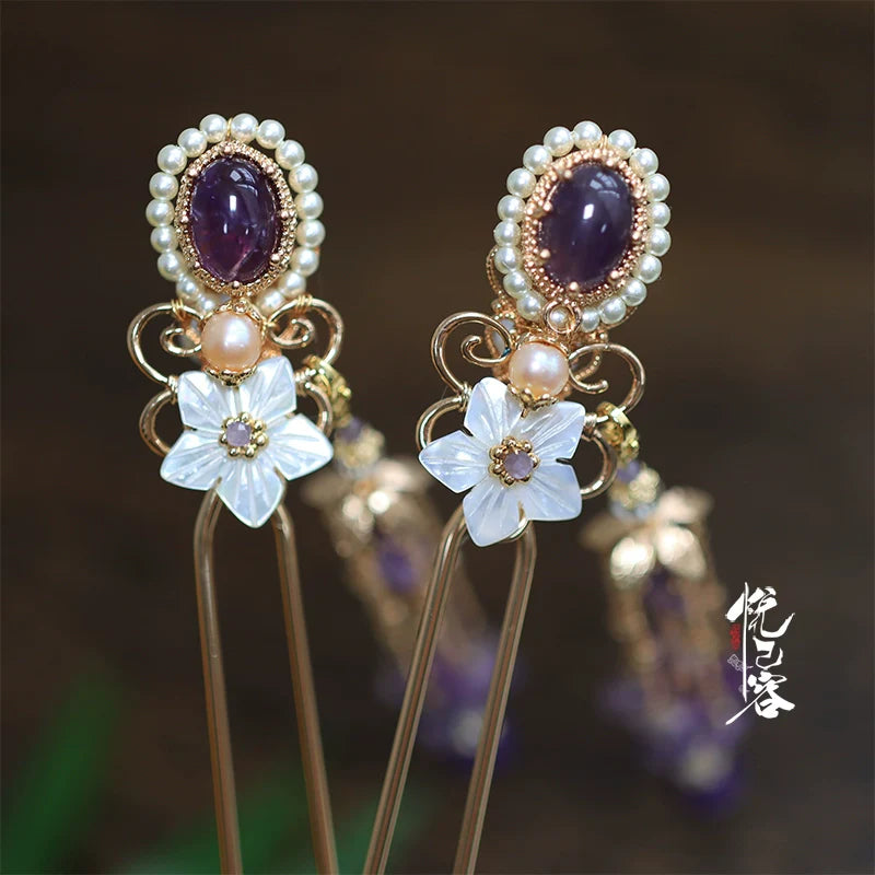 Hair Pin: Purple Kite