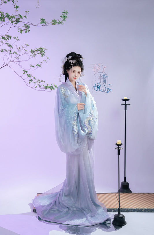 Gardenia - Warring States and Han Dynasty Straight Hem Robe
