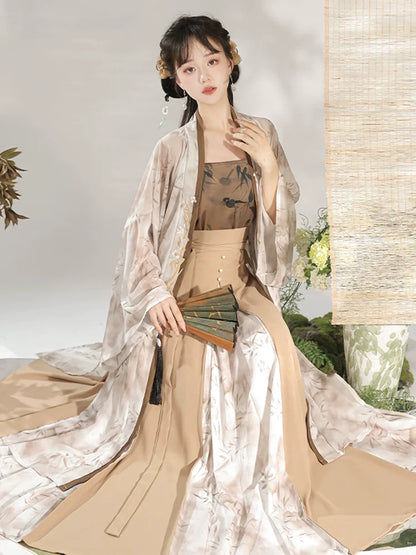 Light Ink Green Bamboo 淡墨青竹 - Modern Song Dynasty Hanfu Outfit