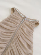 Glitter Blossom Embellished Mini Dress
