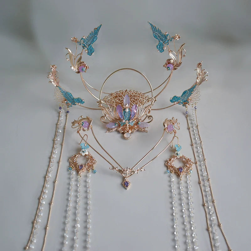 Hanfu Hair Accessories Set: Purple Immortal