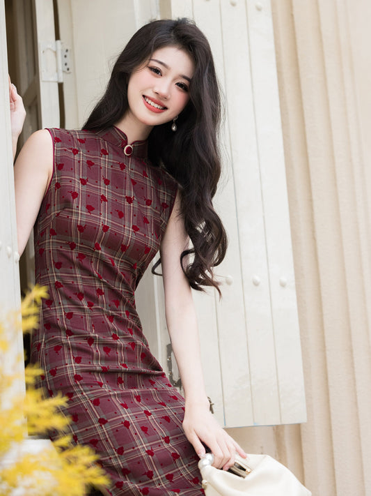 Juliet - Sleeveless Midi Retro Style Cheongsam