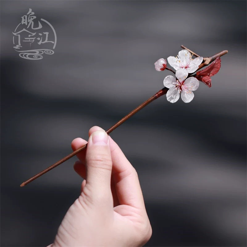 Hair Stick: Purple Leaves