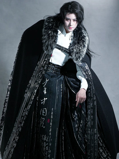 Calligraphy Woolen Weaving Cloak