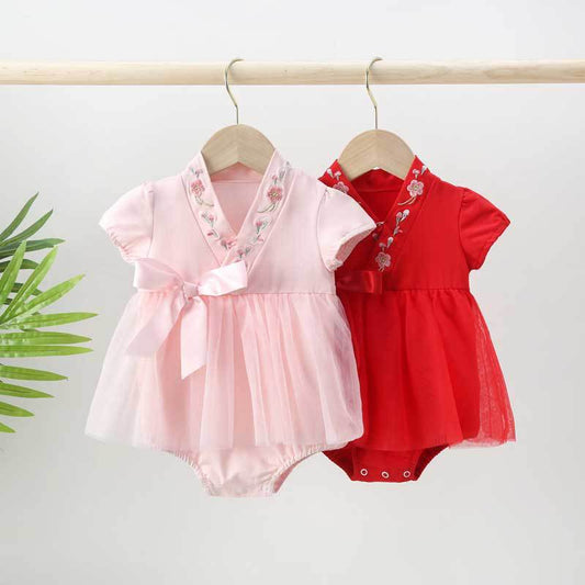 Amelia - Hanfu Style Summer Baby Onesies for Girls