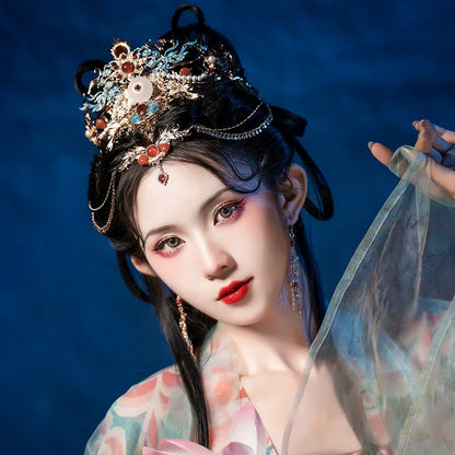Hanfu Hair Accessories Set: Red Dust
