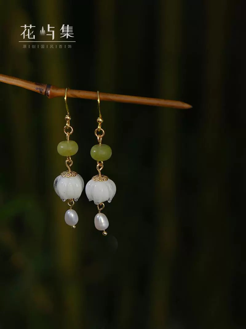 Lily Valley Chinese Style Earrings