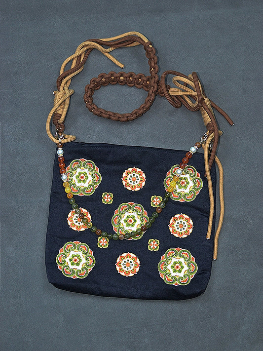 Dunhuang Treasure Flower Hanfu Bag for Women