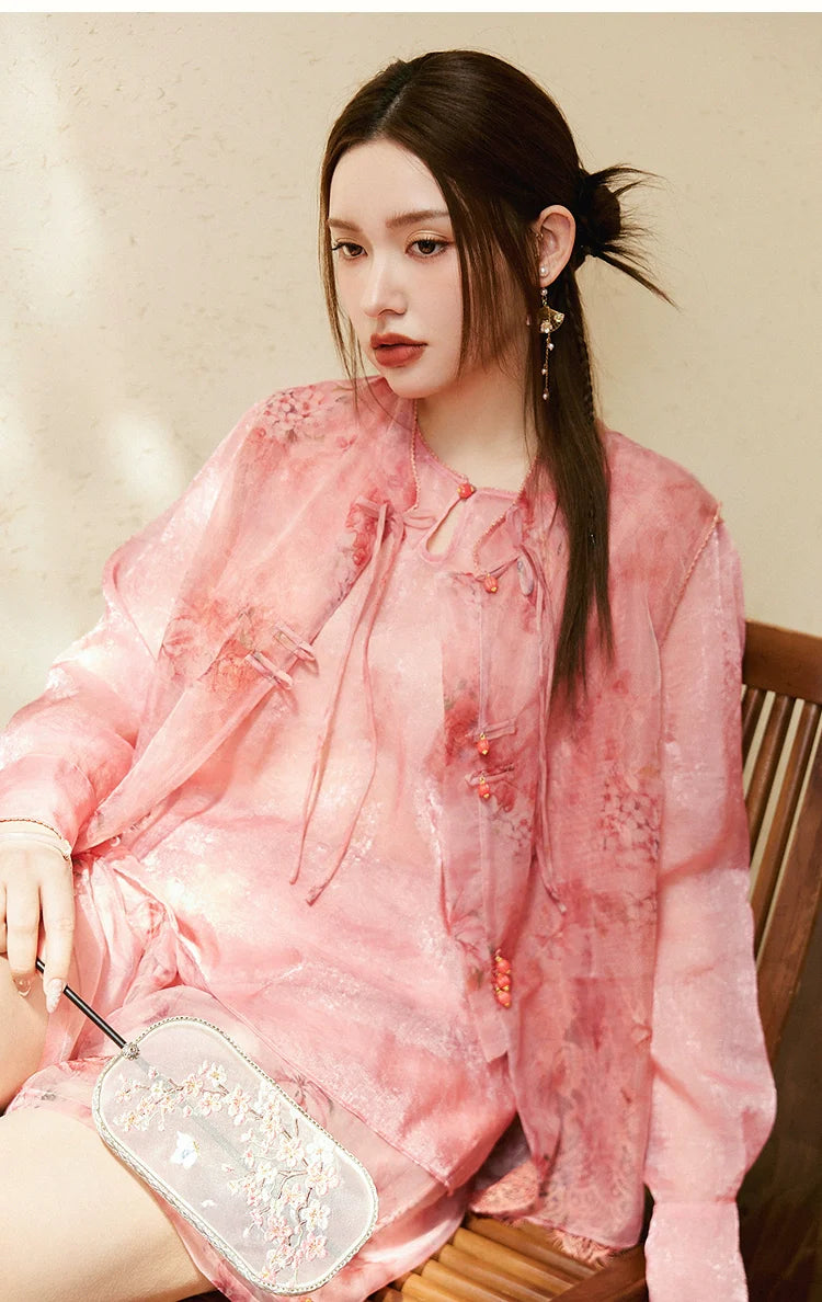 Begonia 粉棠 - New Chinese Style Matching Set