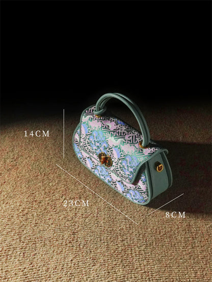 Court Feast Song Brocade Crossbody Shoulder Bag for Women
