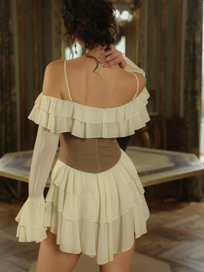 Fairytale Ruffle Corset Mini Dress