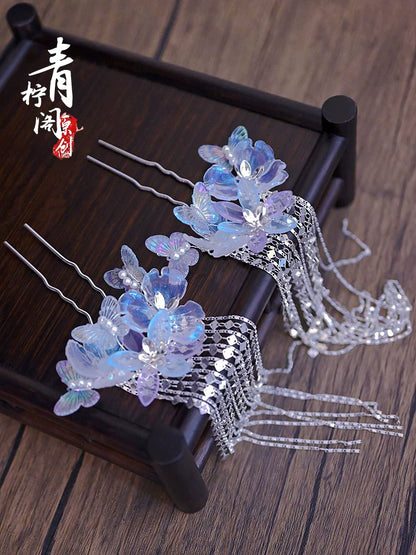 Hair Pins: Glazed Flowers