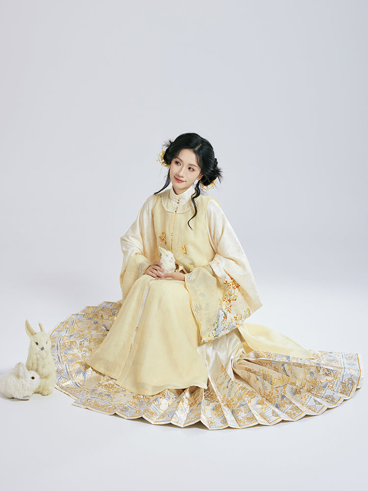 Zhiqiu 知秋 - Robe & Mamianqun Ming Dynasty Hanfu Set