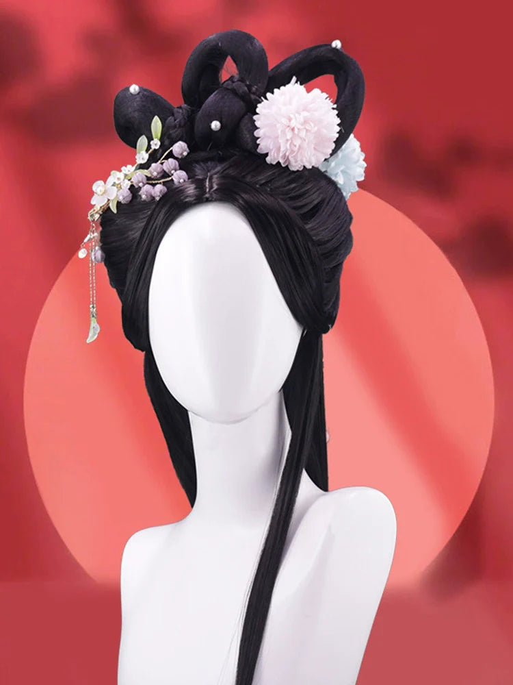 Jade Stream - Tang Dynasty Chinese Style Hair Wig for Hanfu