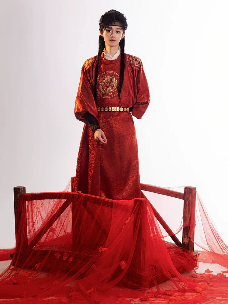 Tang Dynasty Round Collar Robe - Clear Breeze 清风