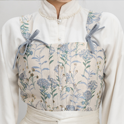 Ming Dynasty x Hanfu Bustier: Hydrangea 绣球