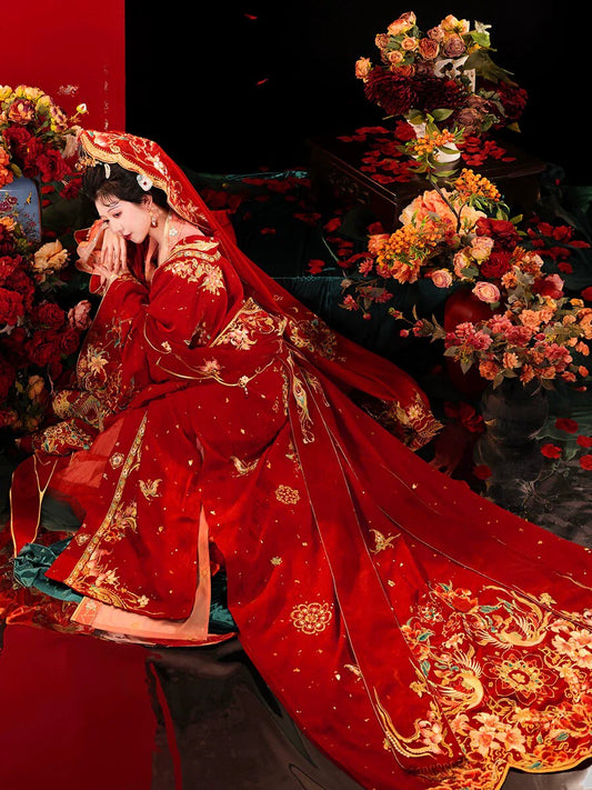 The Tang Dynasty Wedding, Bridal Gown, Song of Peace 太平笙歌 (Preorder)